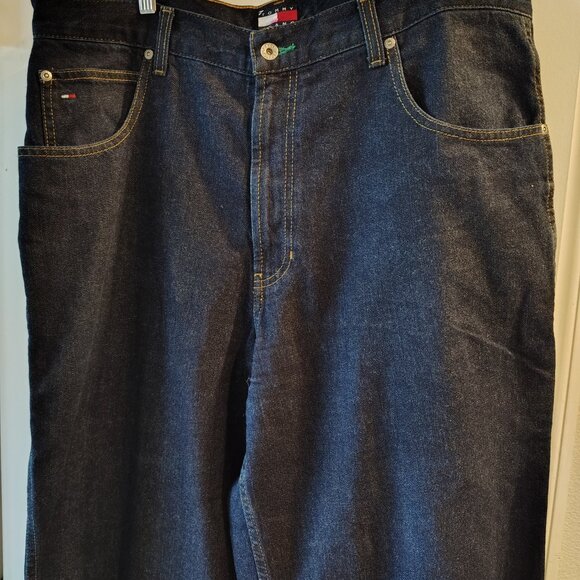 Men's Wide Legs Baggy 90's Tommy Hilfiger Carpenter Jeans - Picture 11 of 12
